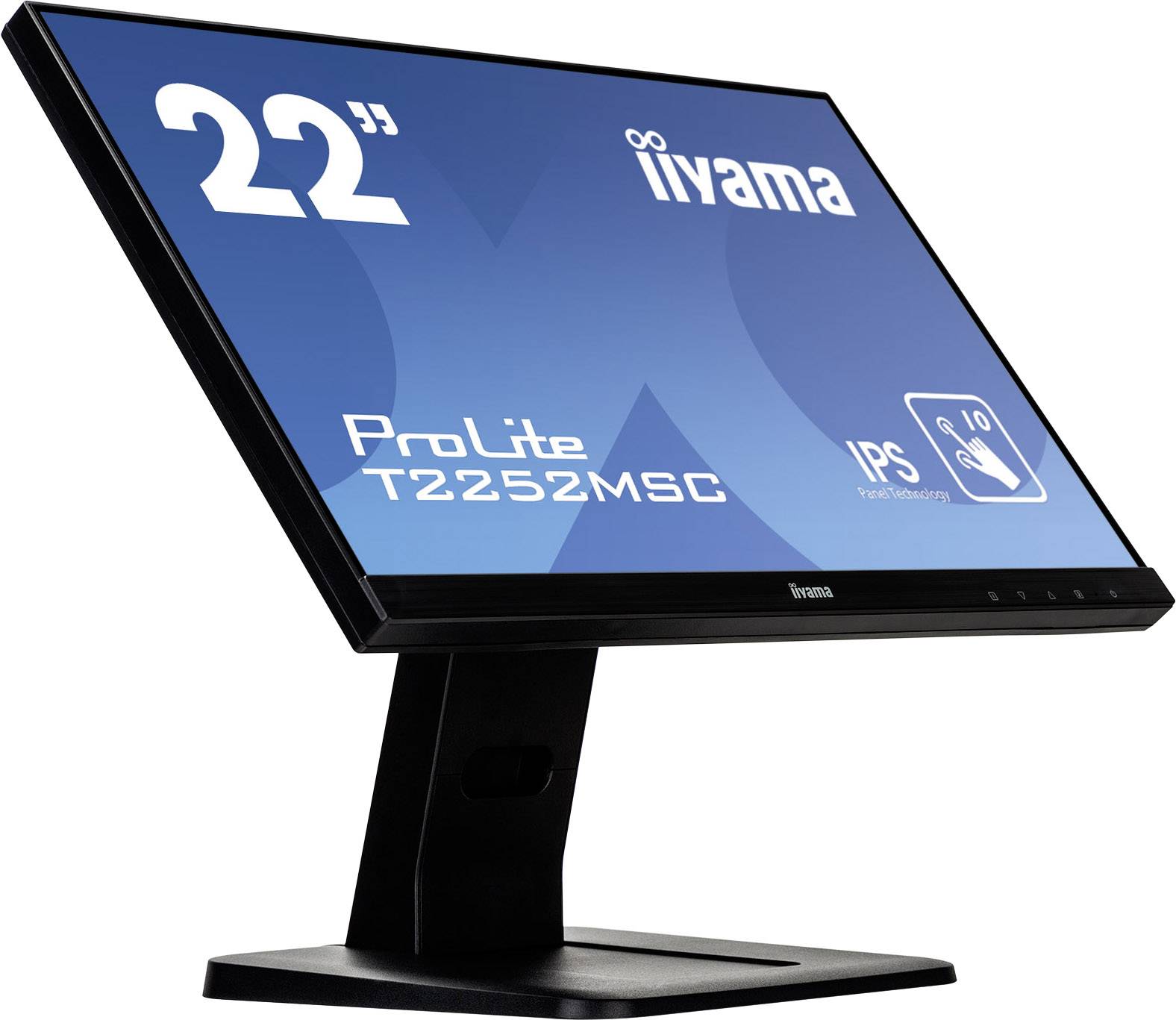 Iiyama ProLite T2252MSC Touchscreen EEC: F (A - G) 54.6 cm (21.5 inch) 1920 x 1080 p 16:9 7 ms VGA, HDMI™, DisplayPort I-2