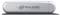 A silver Intel RealSense camera, cylindrical in shape, lies horizontally.