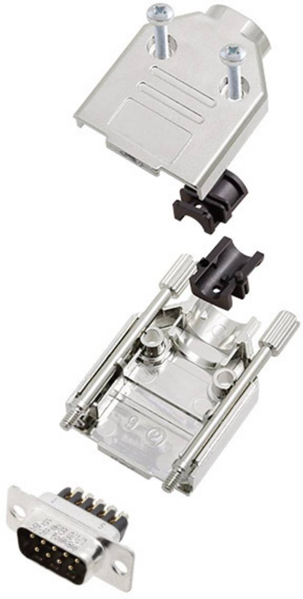 Amphenol L17DTPK-M-09+L717DE09PST D-SUB pin strip set 180 ° Number of pins: 9 Screws 1 pc(s)
