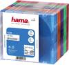 Hama CD slimline jewel case 00051166 1 CD/DVD/Blu-Ray Transparent-blue, Transparent-orange, Transparent-purple, Transparent-green, Transparent-red Polystyrene 25 pc(s)