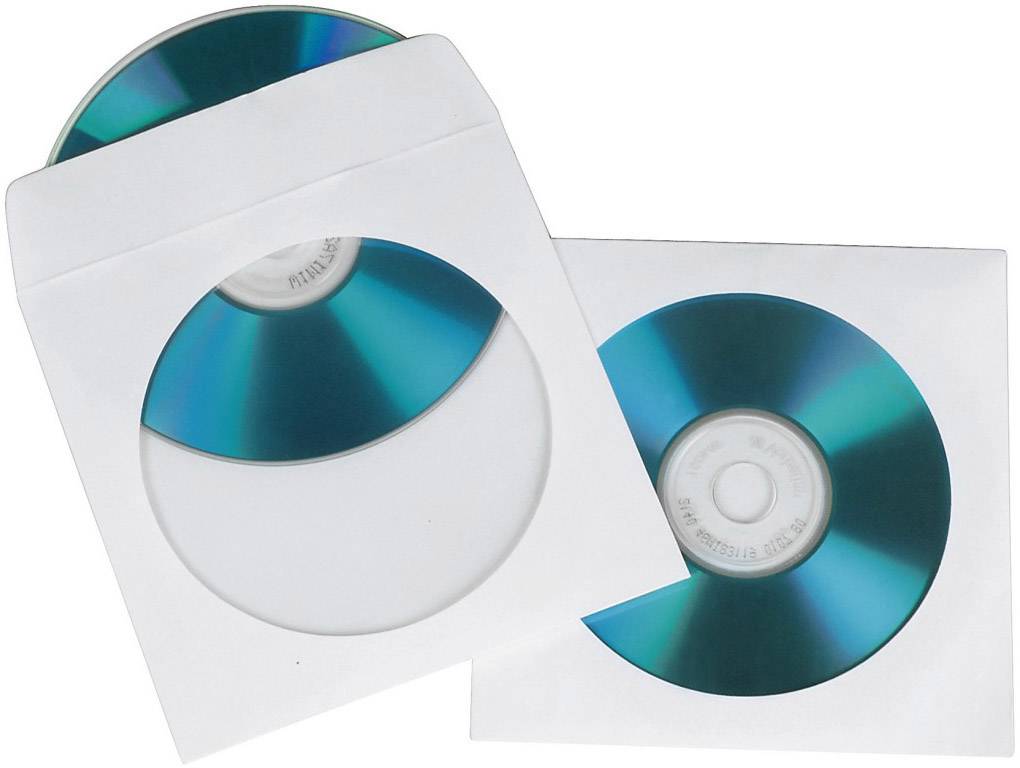 Hama CD box 00062672 1 CD/DVD/Blu-Ray White Paper 100 pc(s)-1