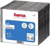 Hama CD slimline jewel case 1 CD/DVD/Blu-Ray Polystyrene Transparent, Black 25 pc(s) (W x H x D) 14.2 x 12.5 x 0.52 cm 00051167