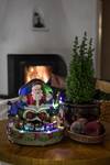 LED scenery Santa Claus with children