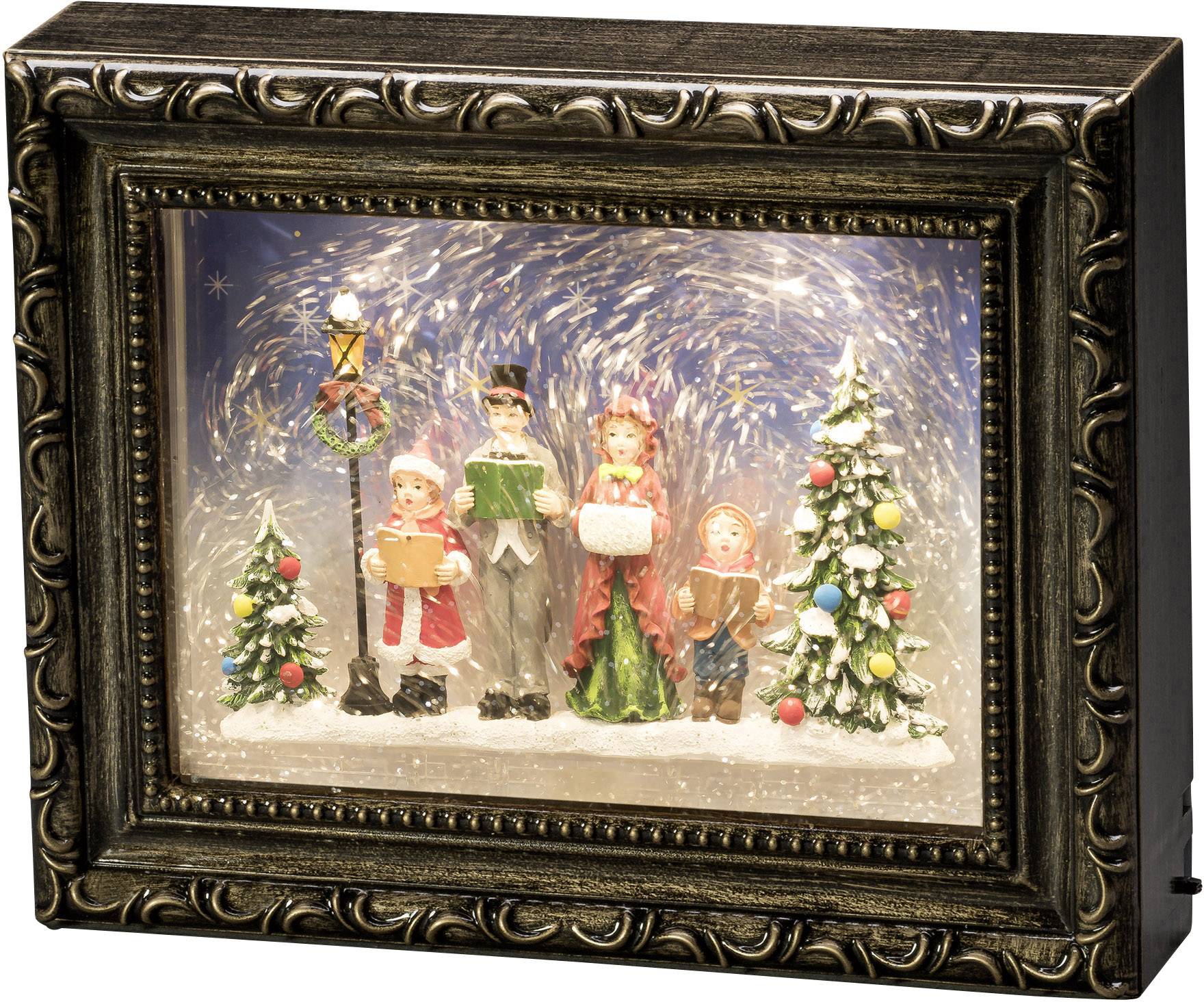 Konstsmide 4357-000 LED setting Carol singers Warm white LED (monochrome) Multi-coloured snow-covered, water-filled, Tim-1