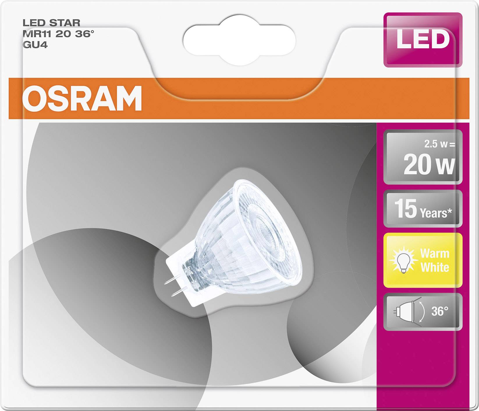 GU 4-3,7 W Osram LED Reflektor Star MR11