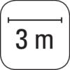 '3 m' is shown as a measurement in a square.