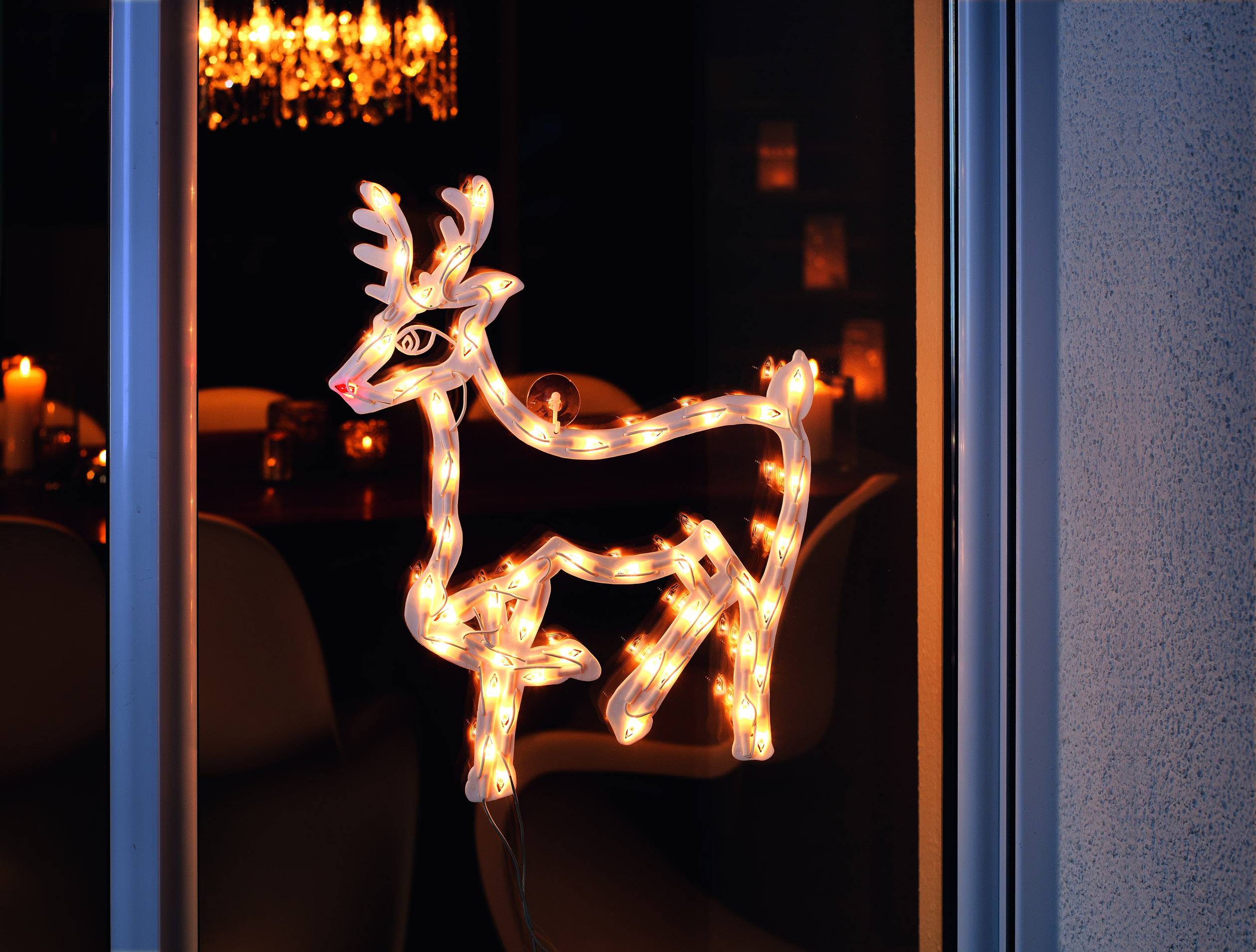 Konstsmide 2174-010 LED motif Reindeer Warm white LED (monochrome) White EEC: G (A - G) incl. switch-1