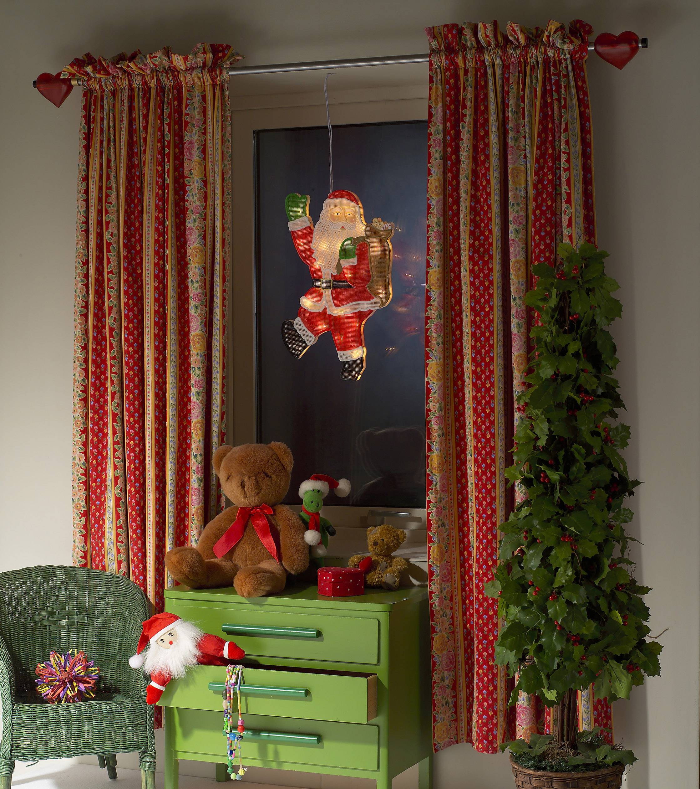 Konstsmide 2850-010 LED motif Santa Claus Warm white LED (monochrome) Multi-coloured incl. switch-1