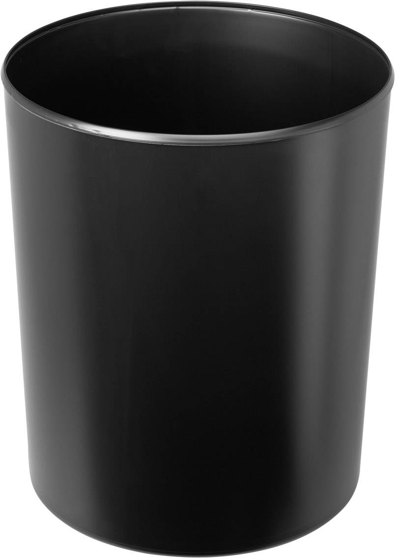 HAN Papierkorb 1818-S-13 Safety waste paper basket 20 l (Ø x H) 283 mm x 340 mm Polystyrene, Aluminium Black 1 pc(s)