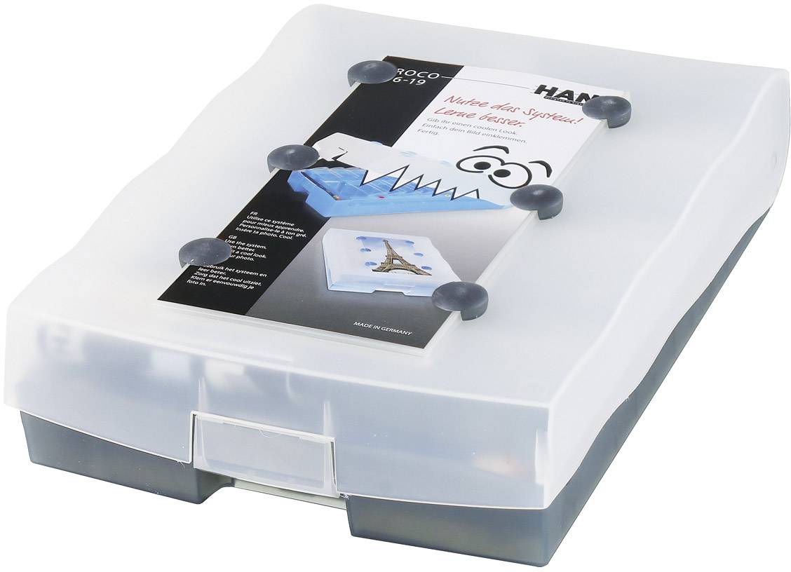 HAN CROCO 9988-693 Flash cards Grey (translucent) No. of cards (max.): 2.000 cards A8 landscape