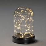 LED decorative glass dome with silver-colored wire, 6h timer