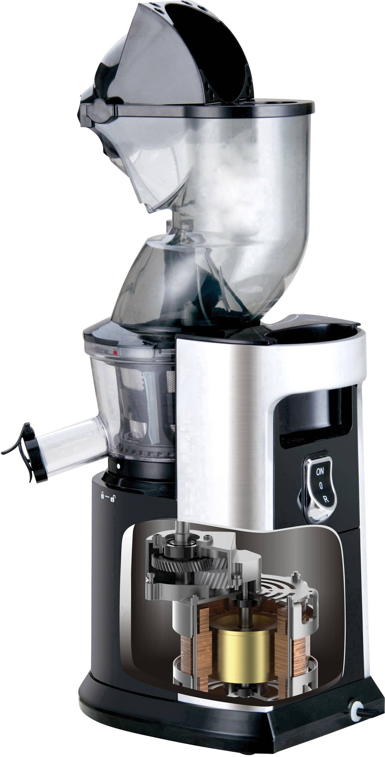 TKG Team Kalorik Slow juicer TKG FE 2000 I 250 W Black, Stainless steel