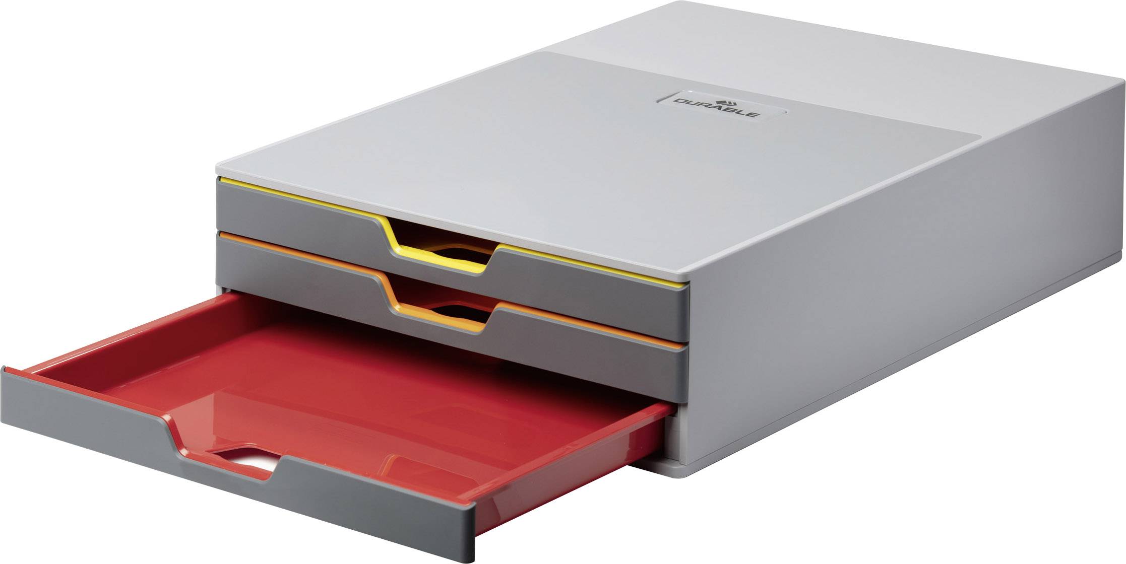 Durable VARICOLOR 3 7603 760327 Desk drawer box Grey A4, C4, Folio