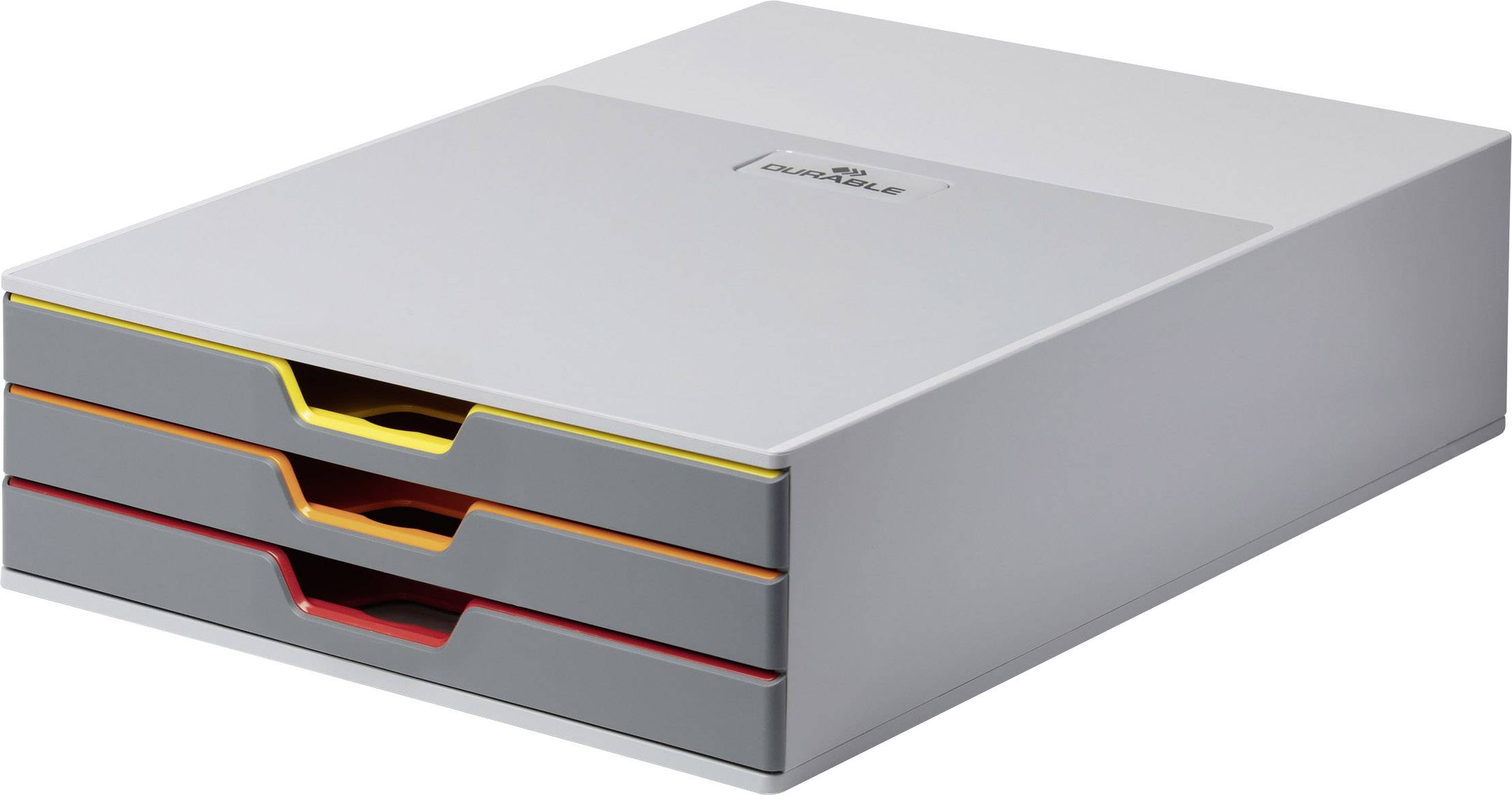 Durable VARICOLOR 3 7603 760327 Desk drawer box Grey A4, C4, Folio