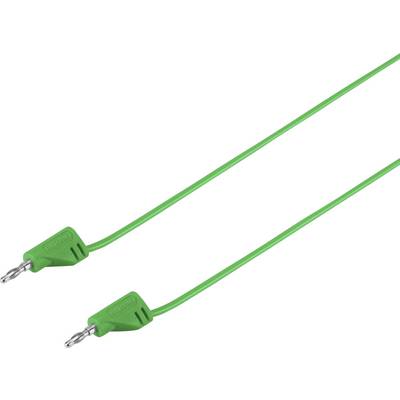 Green cable with two identical plugs at the ends, possibly suitable for electrical appliances or electronic connections.