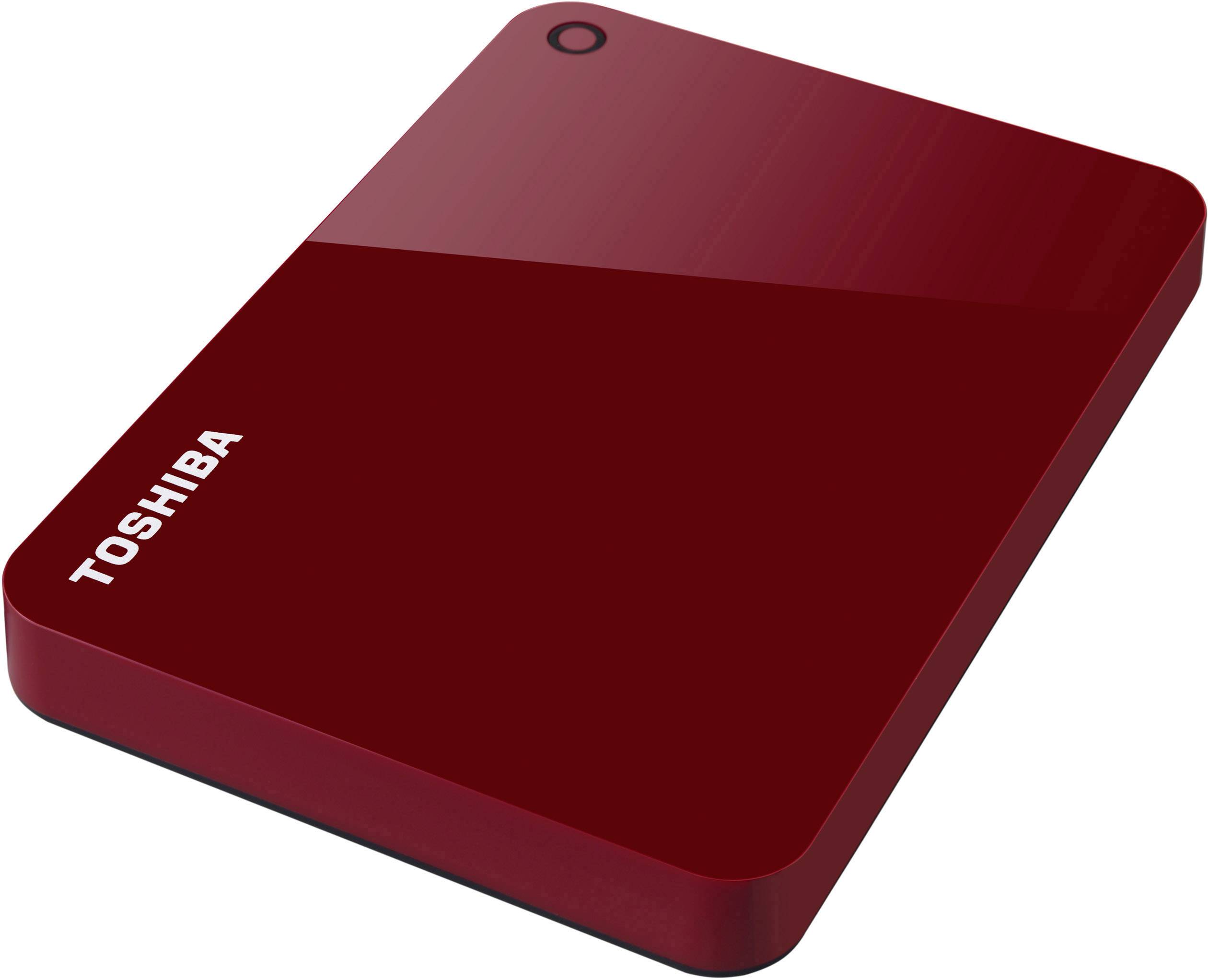 Toshiba Canvio Advance 4 TB 2.5 external hard drive USB 3.0 Red HDTC940ER3CA