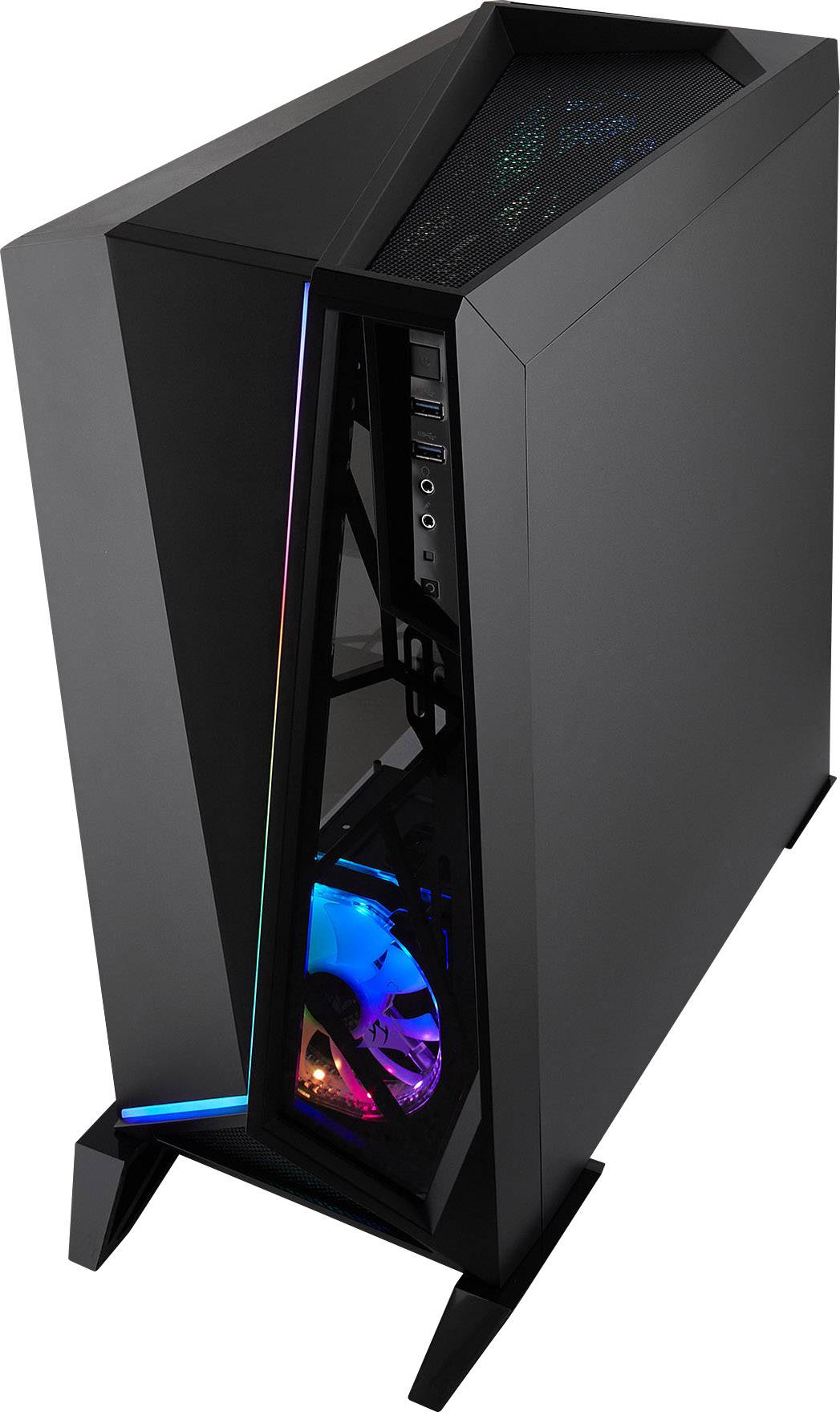 Corsair Spec Omega Rgb Midi Tower Pc Casing Black 2 Built In Led Fans Window Built In Lighting Dust Filter Conrad Com