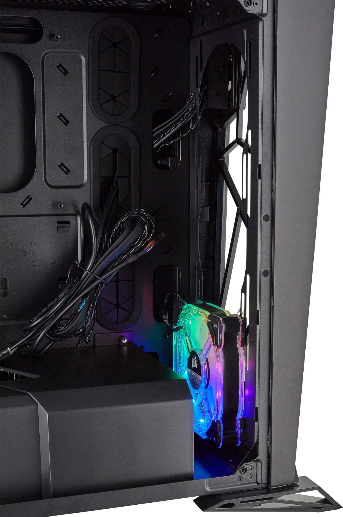 Corsair Spec Omega Rgb Midi Tower Pc Casing Black 2 Built In Led Fans Window Built In Lighting Dust Filter Conrad Com