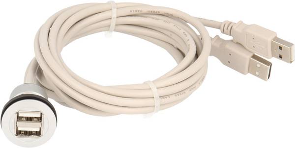 2x USB 2.0 socket A - 2 x USB 2.0 plug A Schlegel Elektrokontakt RRJ_2USB_150CM Schlegel Content: 1 pc(s)