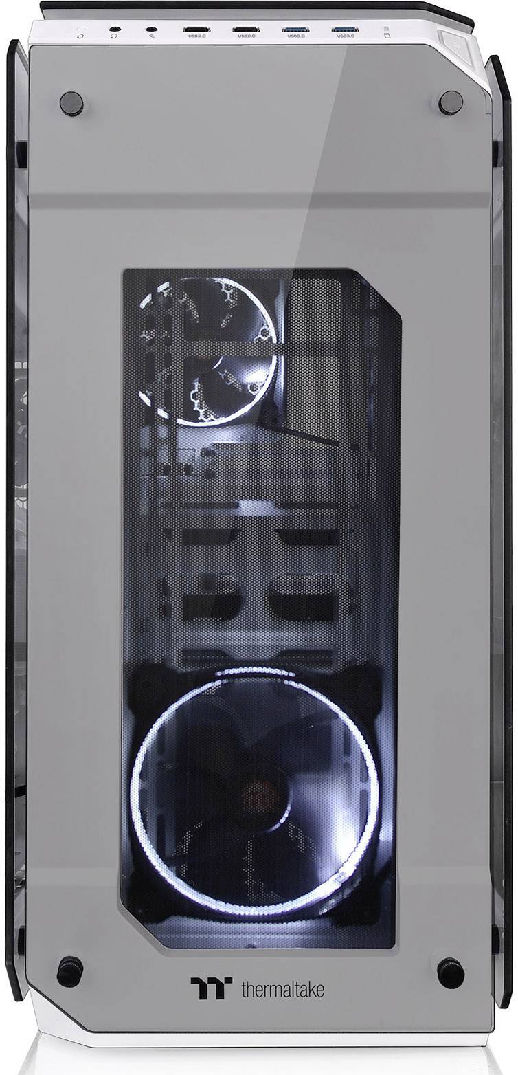 Thermaltake View 71 Tempered Glass Full Tower Pc Casing White 2 Built In Led Fans Lc Compatibility Window Tool Free H Conrad Com