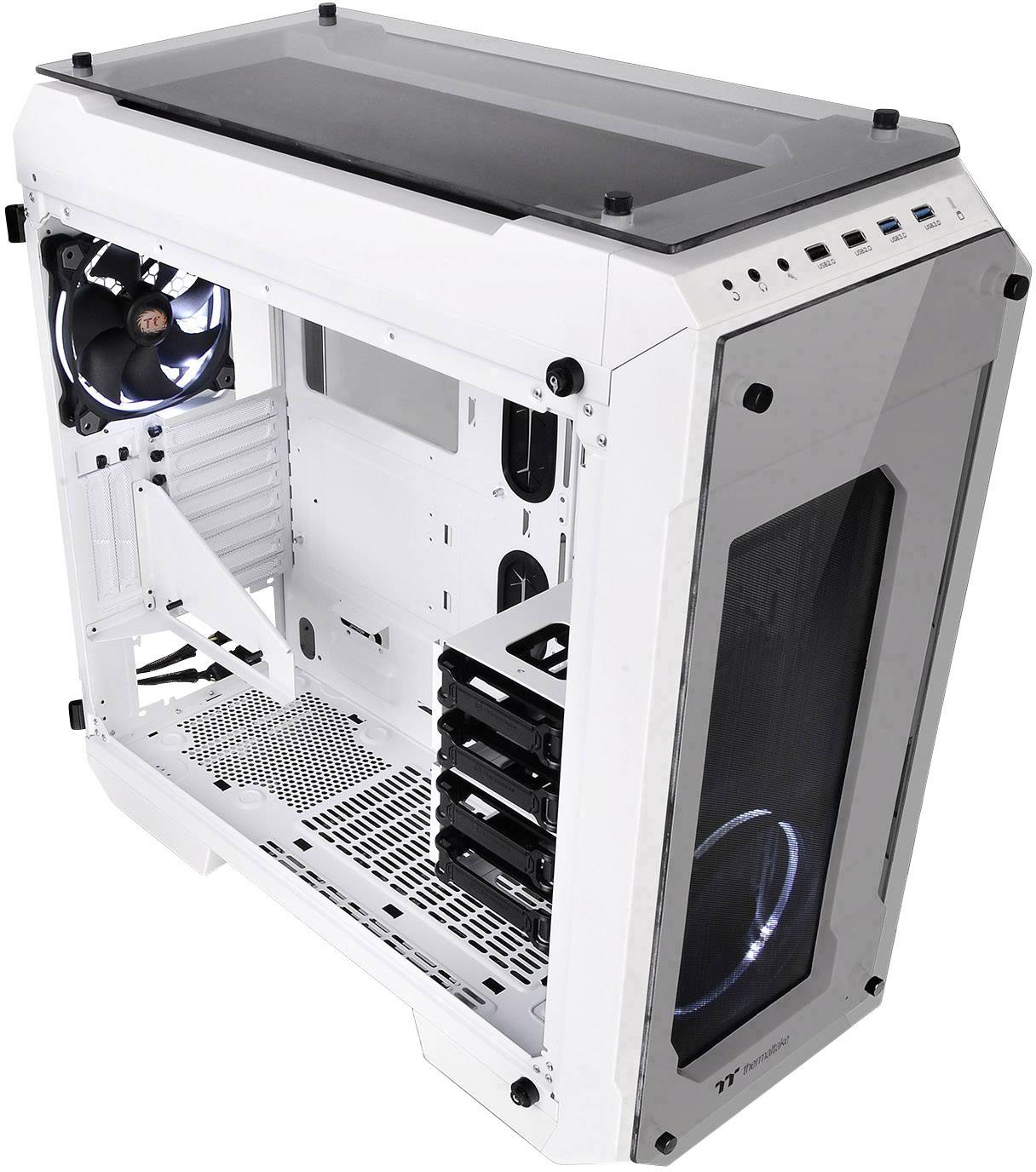 Thermaltake View 71 Tempered Glass Full tower PC casing White 2 built ...