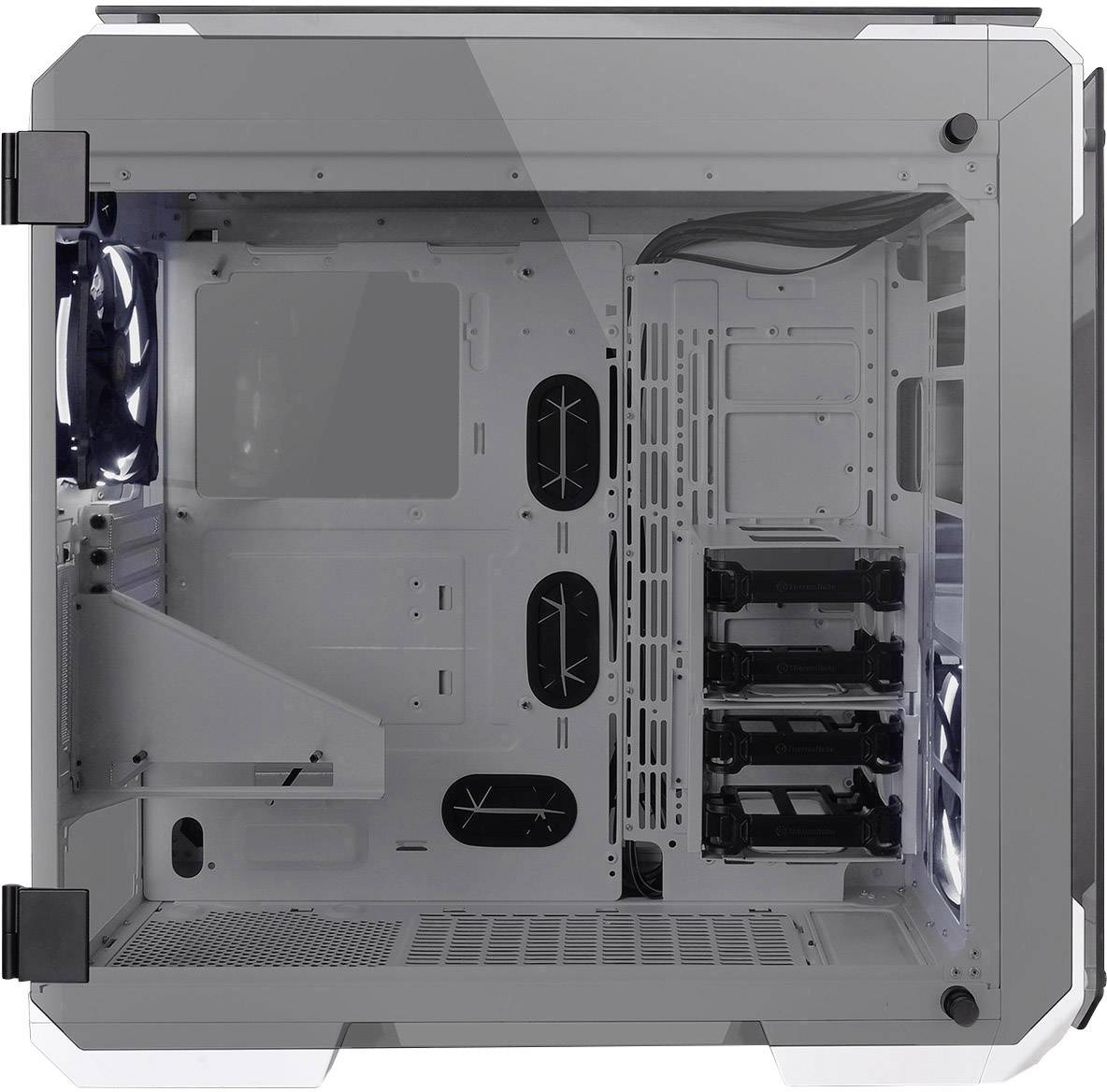 Thermaltake View 71 Tempered Glass Full Tower Pc Casing White 2 Built In Led Fans Lc Compatibility Window Tool Free H Conrad Com