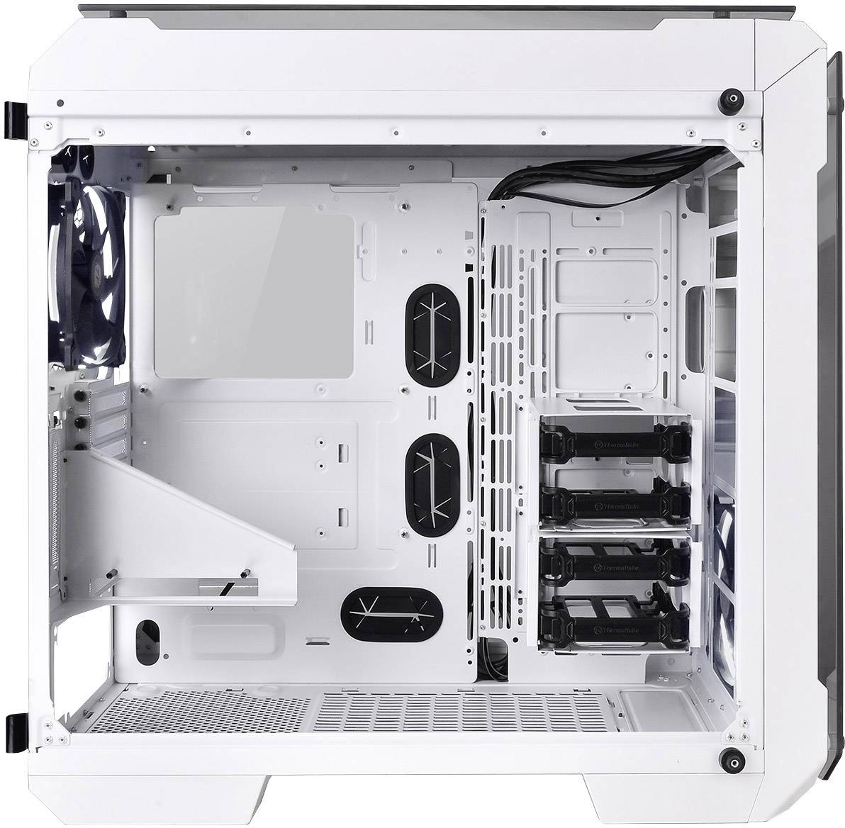 Thermaltake View 71 Tempered Glass Full Tower Pc Casing White 2 Built In Led Fans Lc Compatibility Window Tool Free H Conrad Com