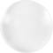 A simple, white balloon against a neutral background.