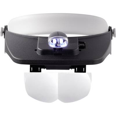 Magnifying glasses with LED lamp and adjustable lenses, suitable for precision work or hobbies such as model-making or jewellery crafting.