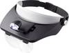 TOOLCRAFT TO-5137803 Headband magnifier incl. LED lighting Magnification: 1.2 x, 1.8 x, 2.5 x, 3.5 x Lens size: (L x W) 102 mm x 57 mm Black