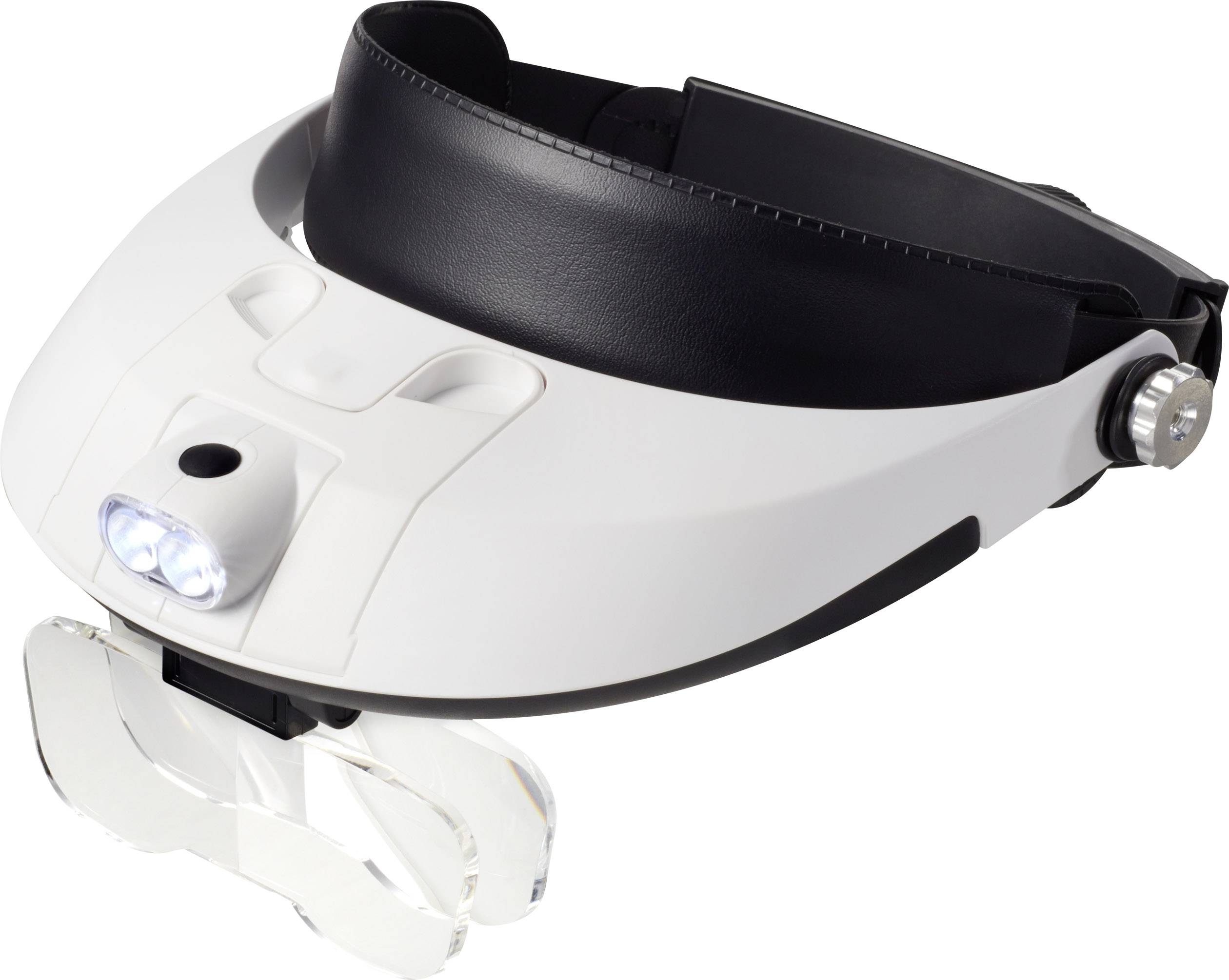 TOOLCRAFT TO-5137806 Headband magnifier incl. LED lighting Magnification:  1.0 x, 1.5 x, 2.0 x, 2.5 x, 3.5 x Lens size