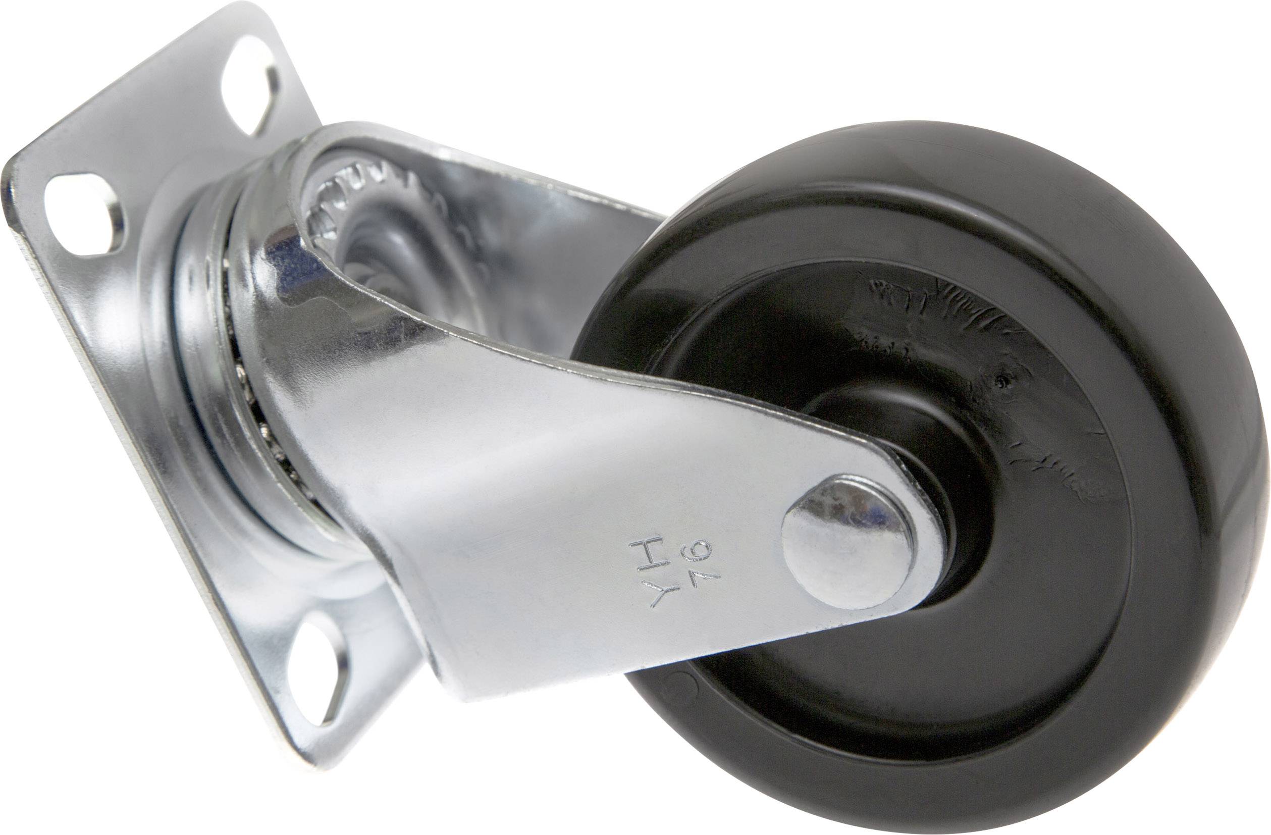 TOOLCRAFT TO-5137902 Swivel castor with mounting plate 75 mm polypropylene Load capacity (max.): 70 kg-2