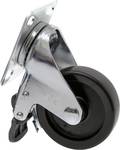 Swivel castor with parking brake and mounting plate 75 mm polypropylene