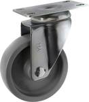 Swivel castor with 100 mm polypropylene mounting plate