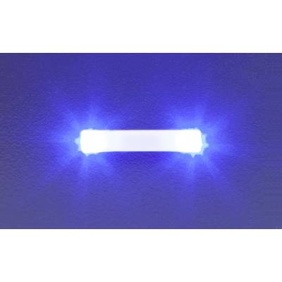 A blue light bar glows against a dark background. The light radiates evenly outwards, creating a halo effect.