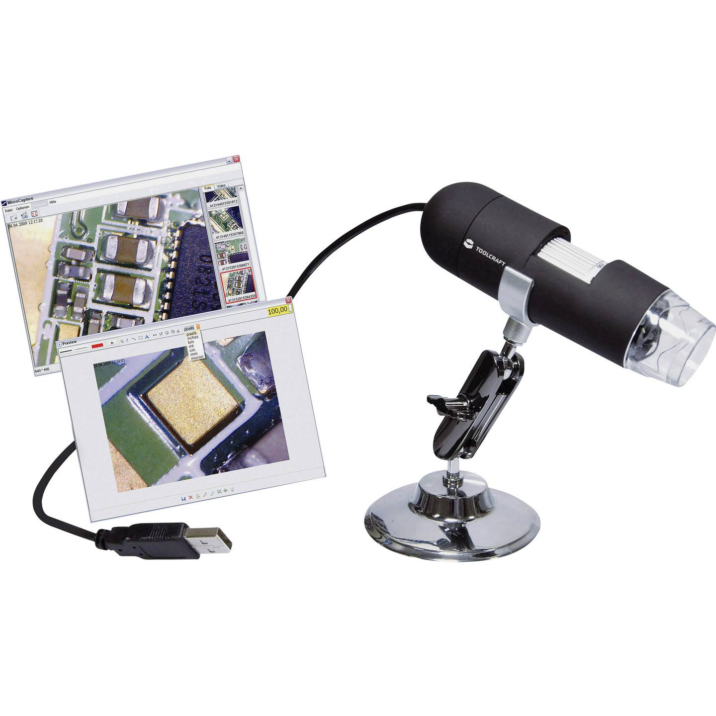 Buy TOOLCRAFT USB microscope 2 MP Digital zoom (max.): 200 x | Conrad ...
