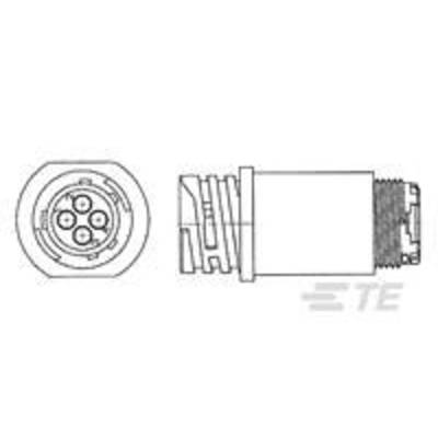 TE Connectivity 788159-2 Bullet connector Plug, straight Series (round connectors): CPC Total number of pins: 9 1 pc(s) 