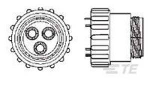 TE Connectivity  213905-1  Bullet connector  Socket, straight  Total number of pins: 3  Series (round connectors): CPC    1 pc(s)
