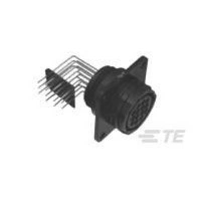 Black and white multi-pin connector shown from the side. Ideal for electronic connections.