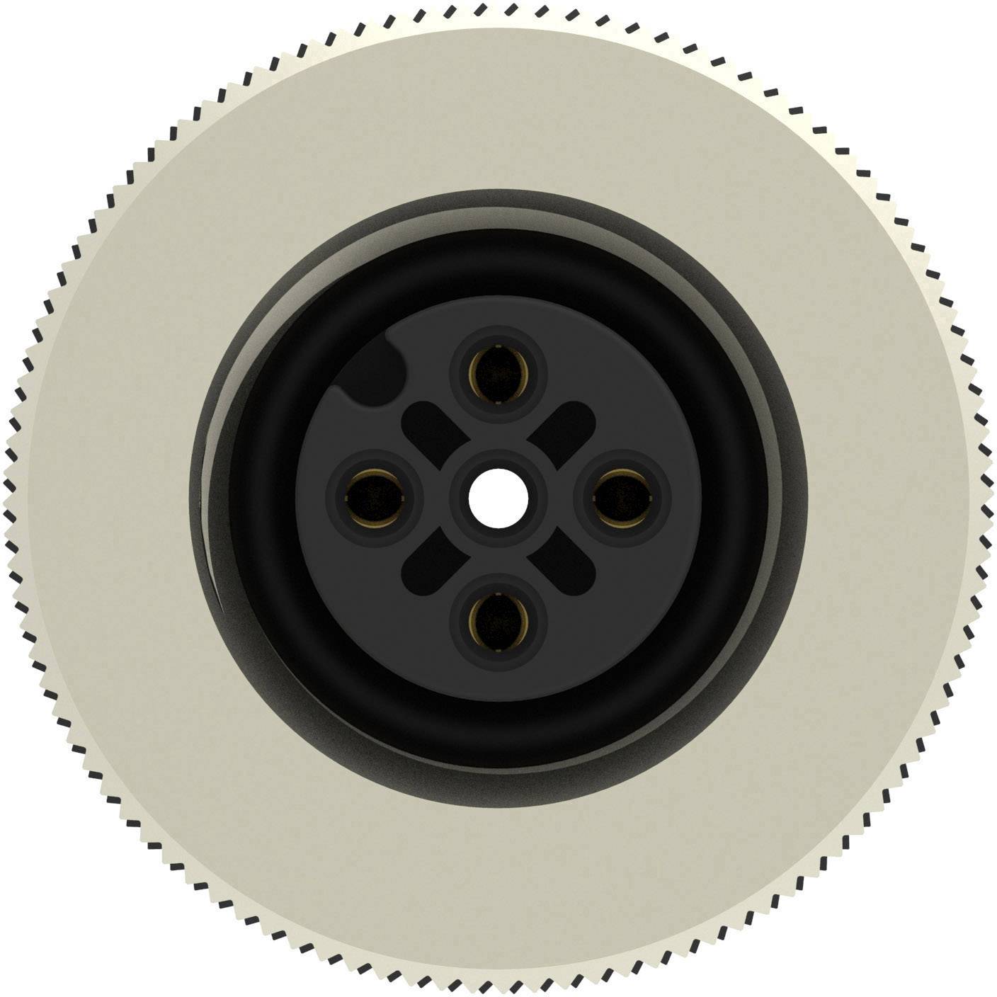 A round, serrated blade with a central mounting hole, likely for an electric or mechanical cutting tool.