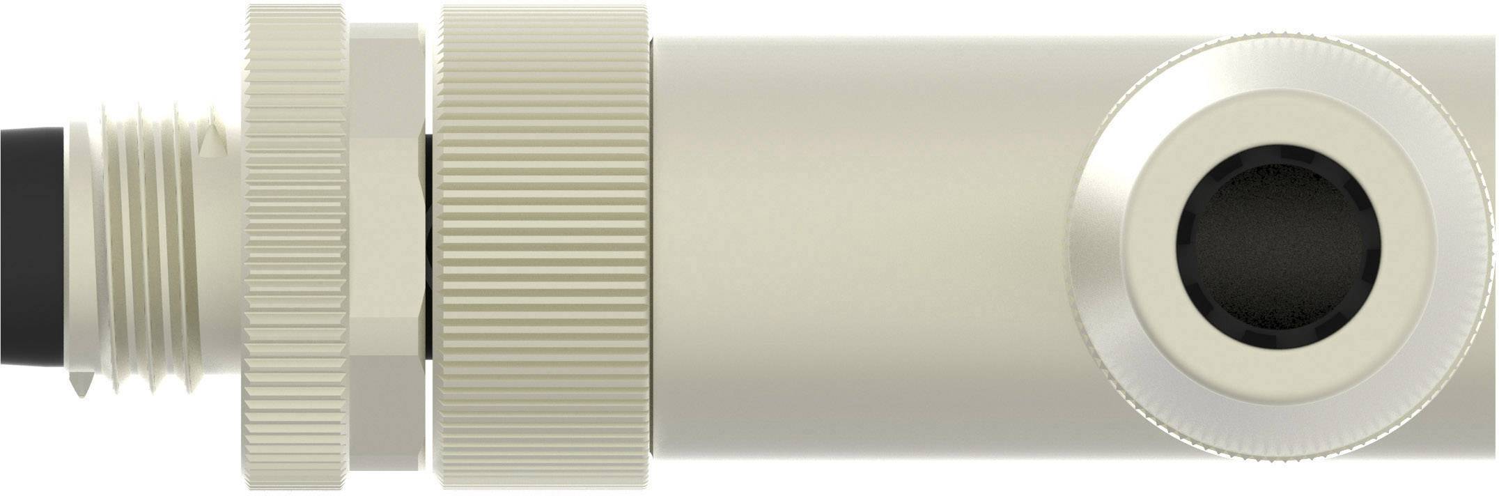 A close-up of a metallic cylinder with multiple grooves and a large side hole. It could be part of a mechanical system.