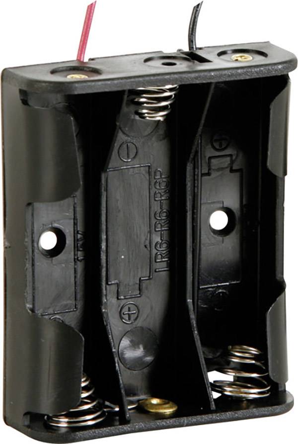 Velleman BH331A Battery tray 3x AA Cable (L x W x H) 58 x 48 x 17 mm