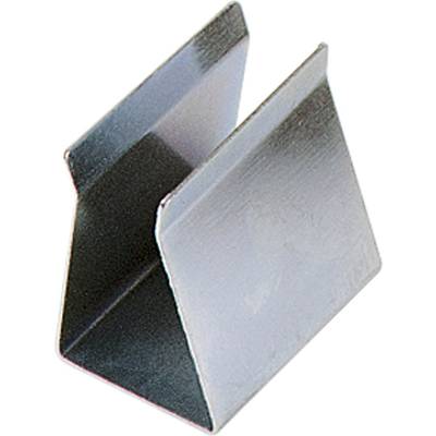 Metal clip in a triangular shape, possibly for securing or organising cables or documents.