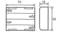 Technical drawing of a rectangular box with dimensions: 70 mm width, 19 mm depth, 65 mm height. Inside, three wavy lines.