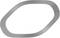 A grey, irregularly oval object on a white background.