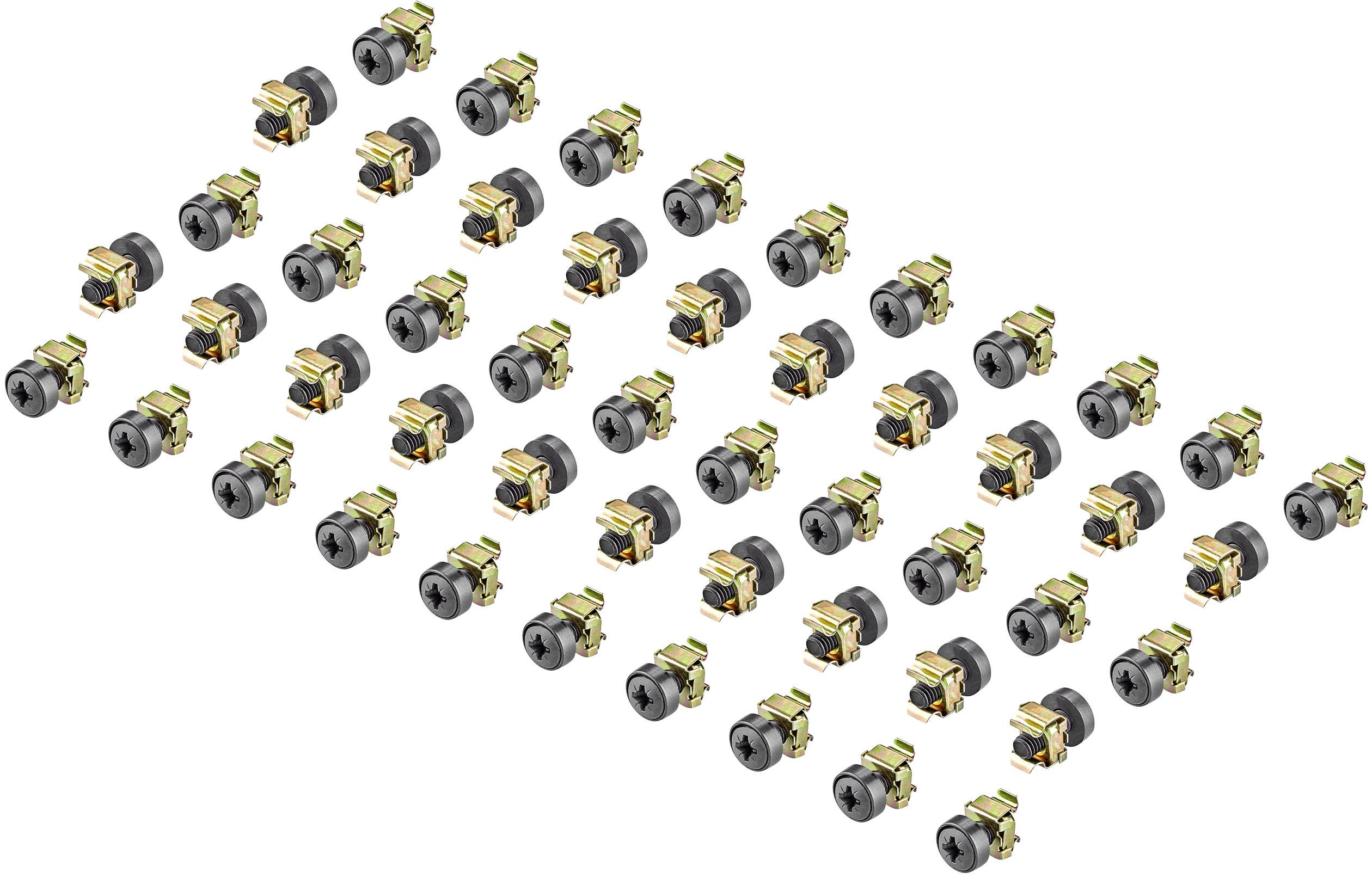 '40 miniature vibration motors in a regular arrangement on a white background.'