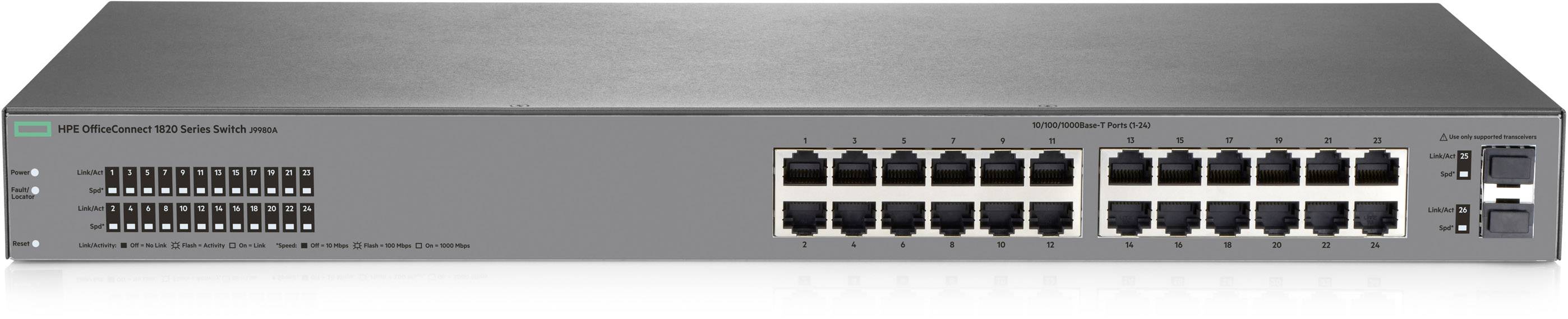 Hewlett Packard Enterprise J9980A#ABB Switch / ProCurve / 1820-24G / 24x10/100 Network switch