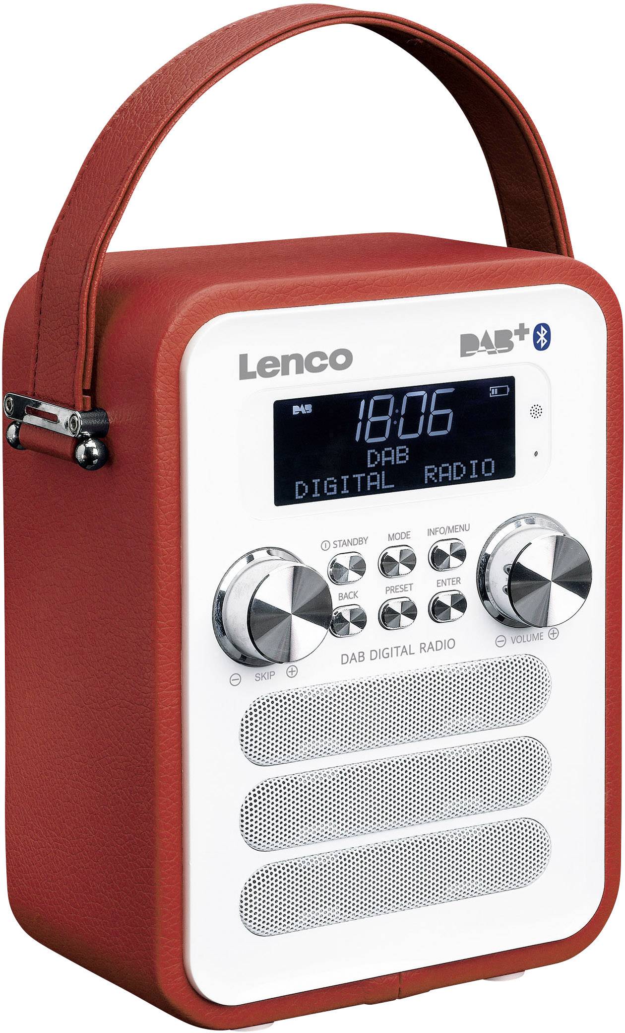 weten Ellendig de jouwe Lenco PDR-050RD Pocket radio DAB+, FM AUX, Bluetooth Battery charger Red |  Conrad.com