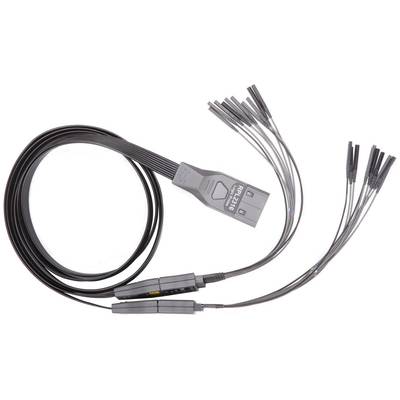Cable harness with multiple plugs at one end and multi-channel audio connections at the other, suitable for audio equipment.