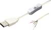 BKL Electronic USB-A 10080119 - USB cable 2.0 A-plug with switch white Plug, straight 11080119 BKL Electronic Content: 1 pc(s)